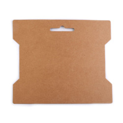 Karta papierowa natural 14x16,3 cm z wycięciem - Naturalny brąz (100 Sztuki)