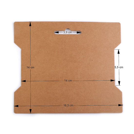 Karta papierowa natural 14x16,3 cm z wycięciem - Naturalny brąz (100 Sztuki) Karta papierowa natural 14x16,3 cm z wycięciem - Naturalny brąz (100 Sztuki)