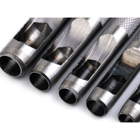 Hollow punch set for fabric and leather - Nickel (2 Sets) Hollow punch set for fabric and leather - Nickel (2 Sets)