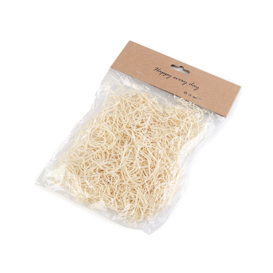 Wood wool / natural decoration grass 10 g - Ecru light (12 Bags) Wood wool / natural decoration grass 10 g - Ecru light (12 Bags)