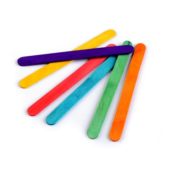 Bețișoare lemn colorate - Mix (50 Bucăți) Bețișoare lemn colorate - Mix (50 Bucăți)