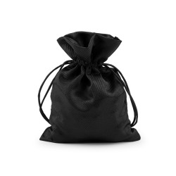 Bourse/sac cadeau satiné, 13 x 18 cm - Noir (1 Pièce)