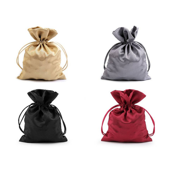 Bourse/sac cadeau satiné, 13 x 18 cm - Noir (1 Pièce) Bourse/sac cadeau satiné, 13 x 18 cm - Noir (1 Pièce)