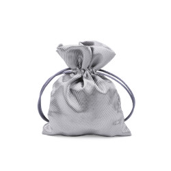 Pochette cadeau en satin, 9,5 x 13 cm - Argent lumineux (10 Pièces)
