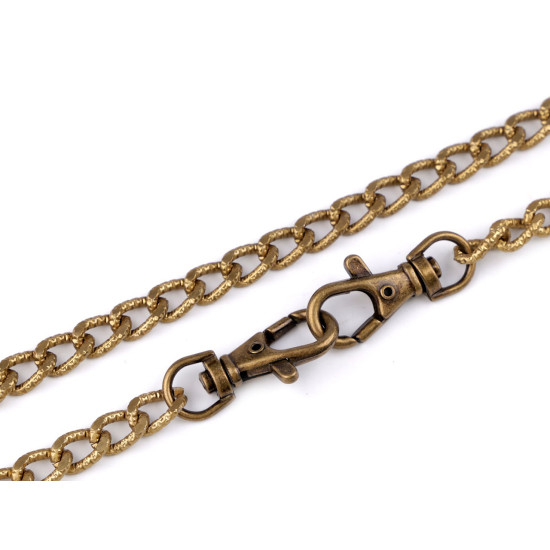 Łańcuszek do torebki z reliefem, z karabińczykiem, długość 120 cm - Różowozłota (4 Sztuki) Łańcuszek do torebki z reliefem, z karabińczykiem, długość 120 cm - Różowozłota (4 Sztuki)