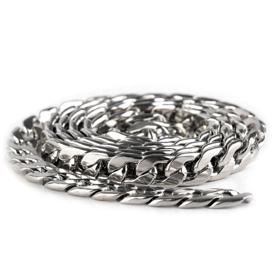 Łańcuszek płaski szerokość 11 mm, metraż - Nikiel (25 Metry) Łańcuszek płaski szerokość 11 mm, metraż - Nikiel (25 Metry)