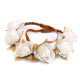 Bandeau élastique à fleurs - Rose moyen (12 Pièces) Bandeau élastique à fleurs - Rose moyen (12 Pièces)