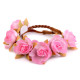 Bandeau élastique à fleurs - Rose moyen (12 Pièces) Bandeau élastique à fleurs - Rose moyen (12 Pièces)