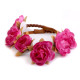 Bandeau élastique à fleurs - Rose moyen (12 Pièces) Bandeau élastique à fleurs - Rose moyen (12 Pièces)
