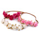Bandeau élastique à fleurs - Rose moyen (12 Pièces) Bandeau élastique à fleurs - Rose moyen (12 Pièces)