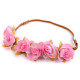 Bandeau élastique à fleurs - Rose moyen (12 Pièces) Bandeau élastique à fleurs - Rose moyen (12 Pièces)