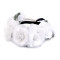 Bandeau élastique à fleurs - Blanc (1 Pièce)