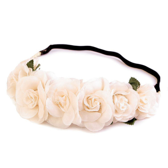 Bandeau élastique à fleurs - Blanc (2 Pièces) Bandeau élastique à fleurs - Blanc (2 Pièces)