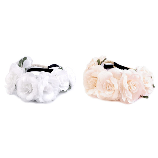Bandeau élastique à fleurs - Blanc (2 Pièces) Bandeau élastique à fleurs - Blanc (2 Pièces)