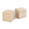 Drewniana kostka - półprodukt 4x4 cm - Naturalny (10 Sztuki)