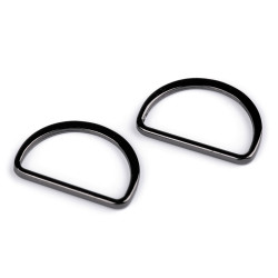 Półkółko płaskie szerokość 30 mm - Czarny nikiel (100 Sztuki)