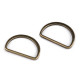 D-ring halbring breite 30 mm flach waschbar - Altmessing (100 Stücke) D-ring halbring breite 30 mm flach waschbar - Altmessing (100 Stücke)