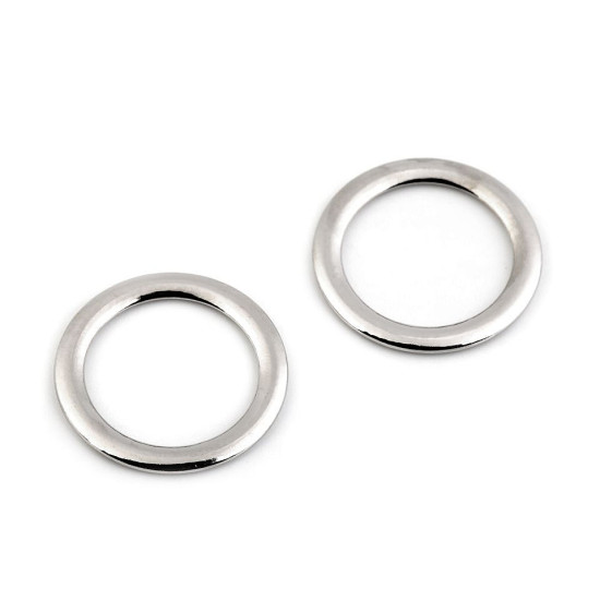 Klamra / kółko odzieżowe płaskie ø28 mm - Złoty jasny (2 Sztuki) Klamra / kółko odzieżowe płaskie ø28 mm - Złoty jasny (2 Sztuki)