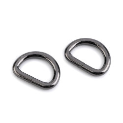 Półkółko szerokość 20 mm - Czarny nikiel (10 Sztuki)