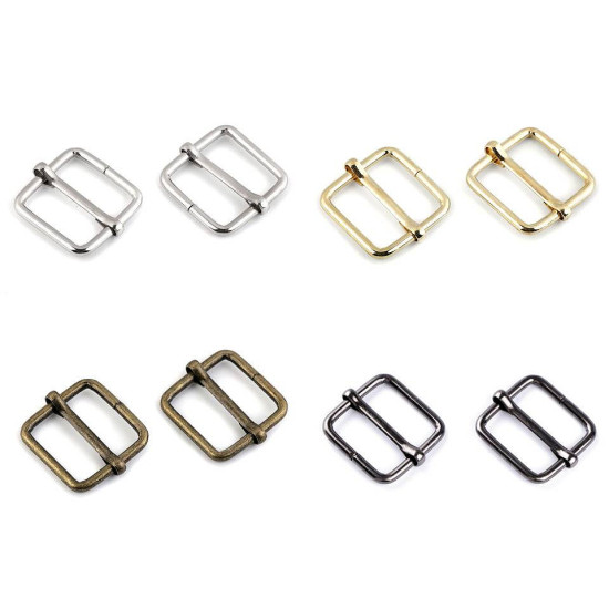 Adjustable slide square buckle width 20 mm - Gold lt. (10 Pieces) Adjustable slide square buckle width 20 mm - Gold lt. (10 Pieces)