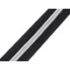 Continuous nylon silver teeth zipper no 10 - Black (100 Meters)