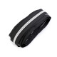Continuous nylon silver teeth zipper no 10 - Black (100 Meters)