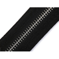 Continuous metal zipper no 5 - Black (1 Meter)