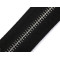 Continuous metal zipper no 5 - Black (1 Meter)