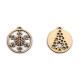 Wooden cut out - snowflake, tree ø45 mm - Ivory (3 Pieces) Wooden cut out - snowflake, tree ø45 mm - Ivory (3 Pieces)