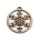 Wooden cut out - snowflake, tree ø45 mm - Ivory (3 Pieces) Wooden cut out - snowflake, tree ø45 mm - Ivory (3 Pieces)
