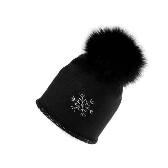 Czapka damska / dziewczęca zimowa z pomponem capu - Szary (1 Sztuka) Czapka damska / dziewczęca zimowa z pomponem capu - Szary (1 Sztuka)