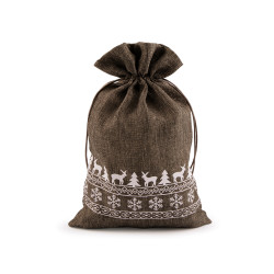 Christmas gift bag 20x30 cm - Darkbrown (1 Piece)