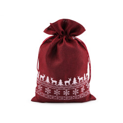 Christmas gift bag 20x30 cm - Bordeaux (1 Piece)