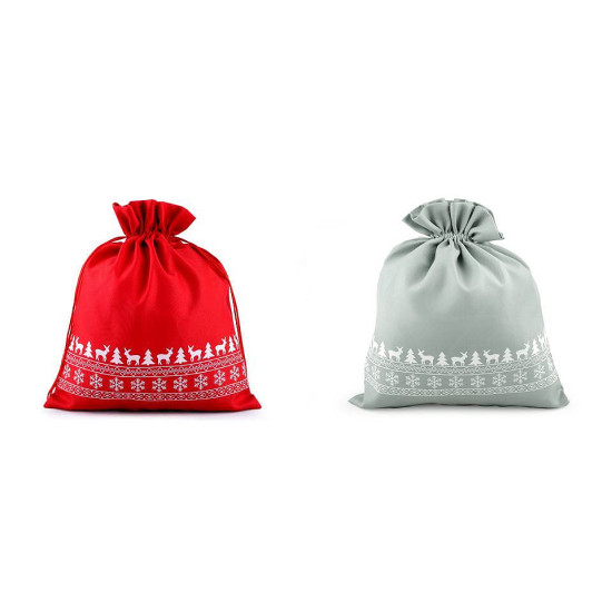 Sac cadeau de noël, 30 x 35 cm - Gris (1 Pièce) Sac cadeau de noël, 30 x 35 cm - Gris (1 Pièce)