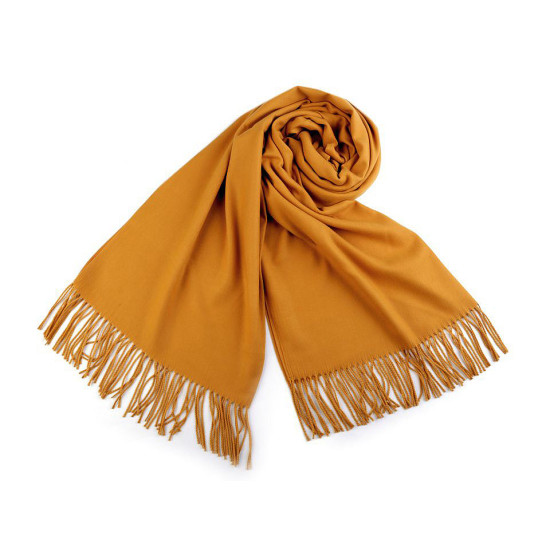 Scarf / shawl of pashmina type with fringes 65x180 cm - Red (4 Pieces) Scarf / shawl of pashmina type with fringes 65x180 cm - Red (4 Pieces)