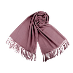 Scarf / shawl of pashmina type with fringes 65x180 cm - Lila (1 Piece)
