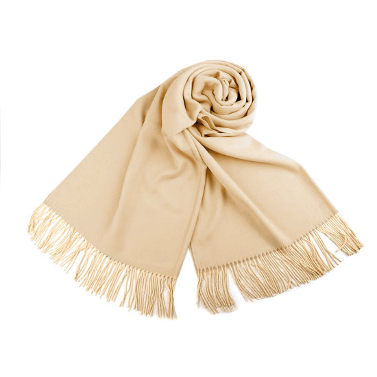 Scarf / shawl of pashmina type with fringes 65x180 cm - Red (4 Pieces) Scarf / shawl of pashmina type with fringes 65x180 cm - Red (4 Pieces)