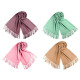 Scarf / shawl of pashmina type with fringes 65x180 cm - Red (4 Pieces) Scarf / shawl of pashmina type with fringes 65x180 cm - Red (4 Pieces)