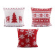 Christmas pillow cover 45x45 cm - Red (4 Pieces)