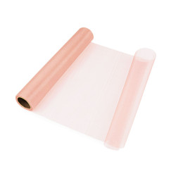 Organza fabric width 36 cm matt shine - Powder-salmon (45 Meters)