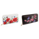 Damen geldbörse blumen 10x19 cm - Schwarz (1 Stück) Damen geldbörse blumen 10x19 cm - Schwarz (1 Stück)