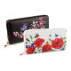 Damen geldbörse blumen 10x19 cm - Schwarz (1 Stück) Damen geldbörse blumen 10x19 cm - Schwarz (1 Stück)
