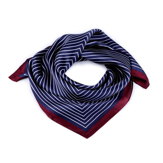 Batic satinat cu dungi, 70x70 cm - Alb (1 Bucată) Batic satinat cu dungi, 70x70 cm - Alb (1 Bucată)