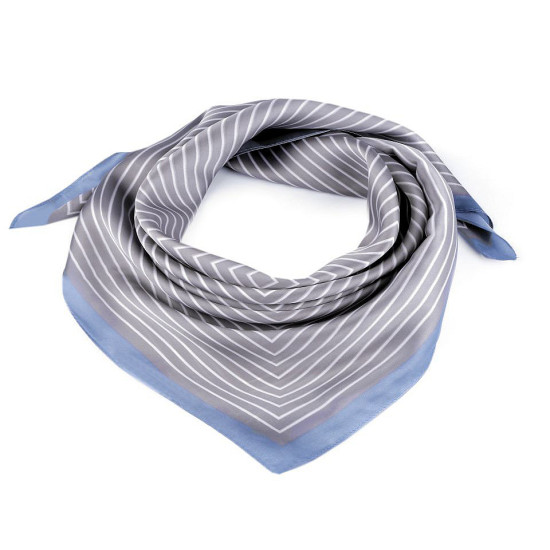 Batic satinat cu dungi, 70x70 cm - Alb (1 Bucată) Batic satinat cu dungi, 70x70 cm - Alb (1 Bucată)