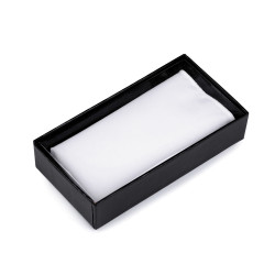 Chusteczka / poszetka bawełniana do kieszonki w pudełku - White (1 Sztuka)