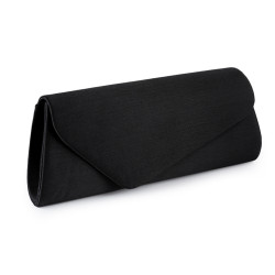 Clutch purse / evening bag - satin - Black (1 Piece)