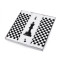 Cofanetto regalo, fazzoletto da uomo, motivo: note musicali, scacchi - Bianco (1 Scatola)