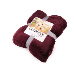 Koc baranek 150x200 cm - Bordo (1 Sztuka)