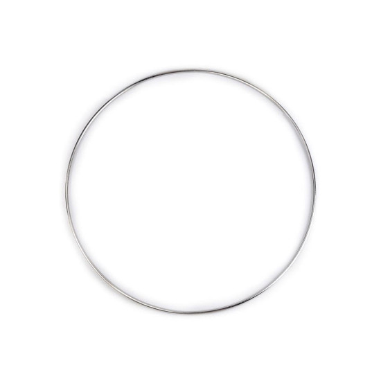Kółko / obręcz metalowa ø25,5 cm - Nikiel (3 Sztuki) Kółko / obręcz metalowa ø25,5 cm - Nikiel (3 Sztuki)