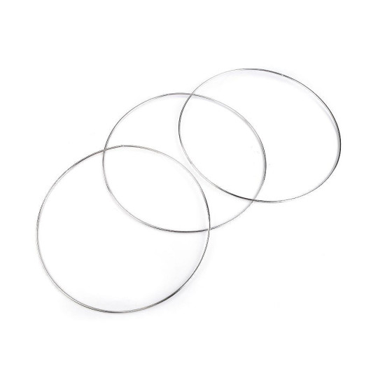 Kółko / obręcz metalowa ø25,5 cm - Nikiel (3 Sztuki) Kółko / obręcz metalowa ø25,5 cm - Nikiel (3 Sztuki)
